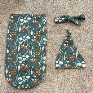 Floral Print baby Accessory Set